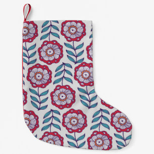 Floral seamless pattern, endless texture with flow small christmas stocking