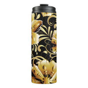 Floral seamless pattern. Flourish 3d wallpaper. Or Thermal Tumbler