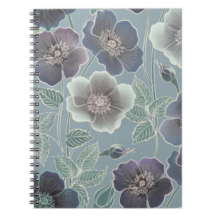 Floral seamless pattern. Flower background. Floral Notebook
