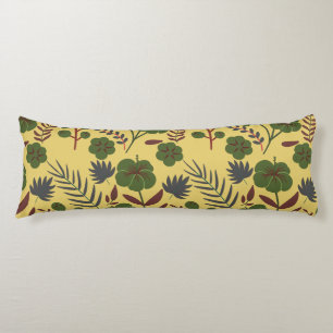 Floral seamless pattern flowers and butterflies body cushion