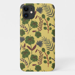 Floral seamless pattern flowers and butterflies iPhone 11 case