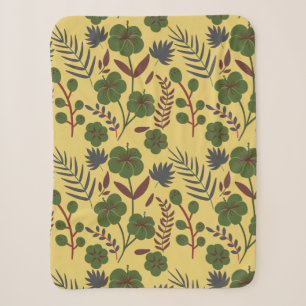 Floral seamless pattern flowers and butterflies sherpa blanket