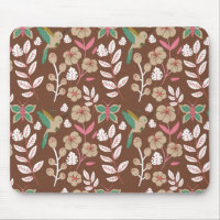 Floral seamless pattern flowers, leaves, butterfly