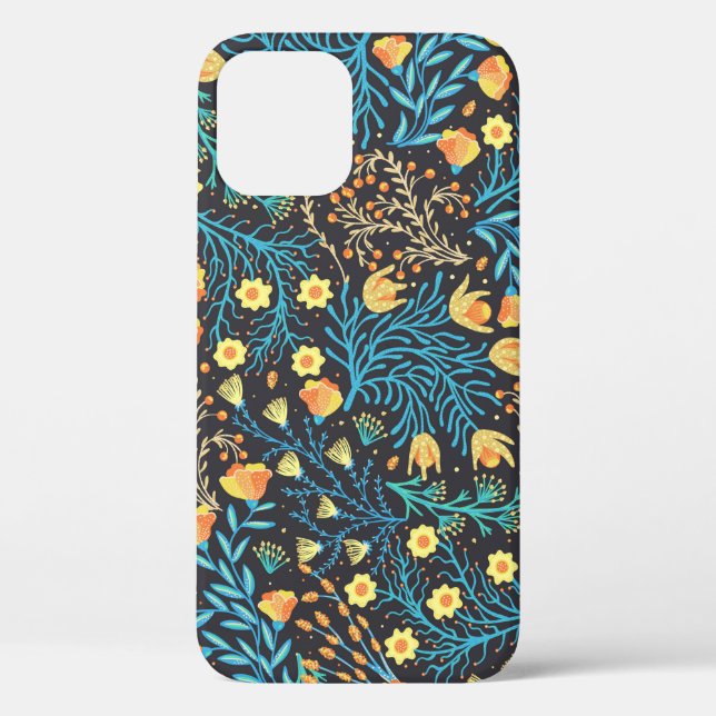 Floral seamless pattern. Hand drawn creative flowe Case-Mate iPhone Case (Back)