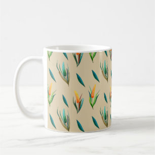 Floral seamless pattern made of stylised flowers a coffee mug