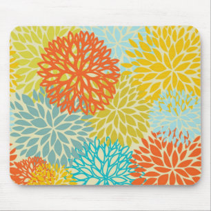 Floral seamless pattern mouse mat