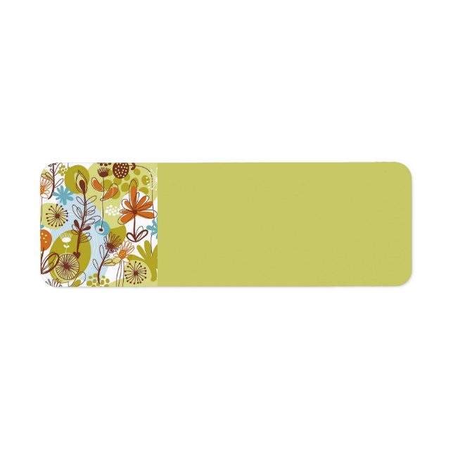 Floral Seamless Pattern retro goldens oranges fun (Front)