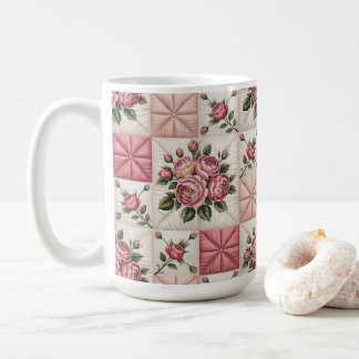  Floral Seamless Pattern, Roes Seamless Pattern Coffee Mug