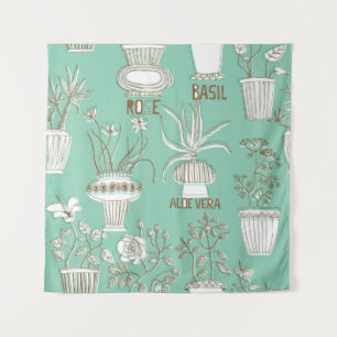 Floral seamless pattern tapestry