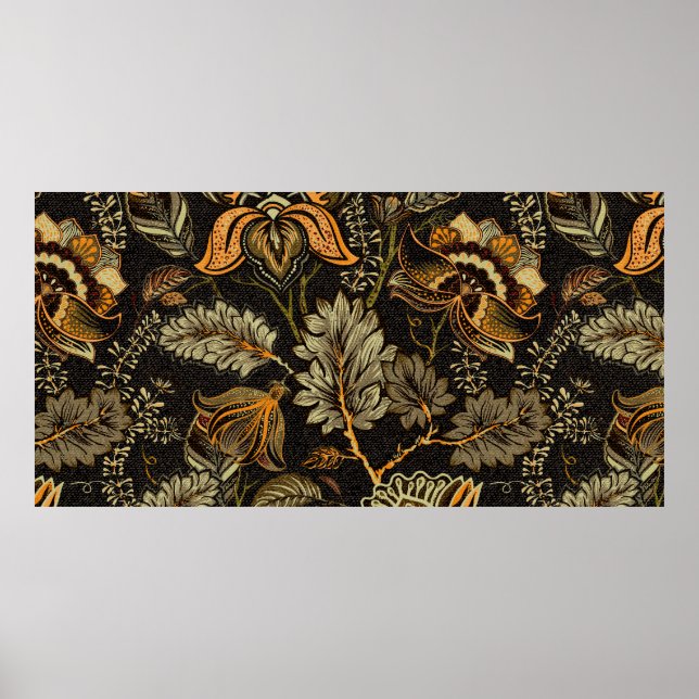 Floral seamless pattern, texture effect. Indian or Poster (Front)
