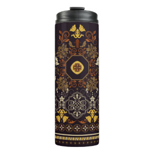 Floral seamless pattern. Vintage indian decorative Thermal Tumbler