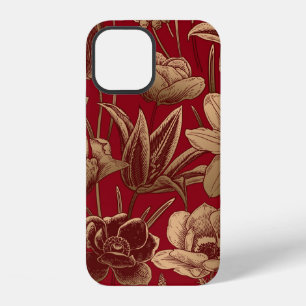Floral seamless pattern. Vintage spring background iPhone 12 Case