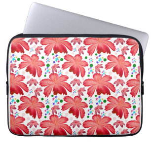 Floral Seamless Pattern   Watercolor Flower Design Laptop Sleeve