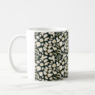 Floral seamless pattern with butterflies and bugs. coffee mug