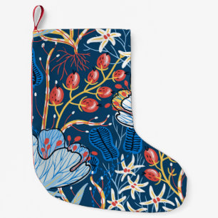 floral seamless pattern with exotic flowers and p small christmas stocking