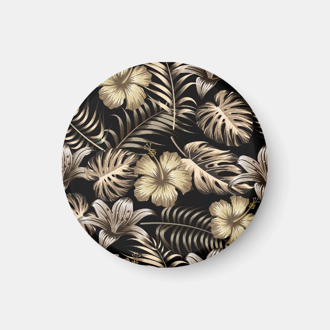 Floral Seamless Pattern with Leaves. Magnet (Front)