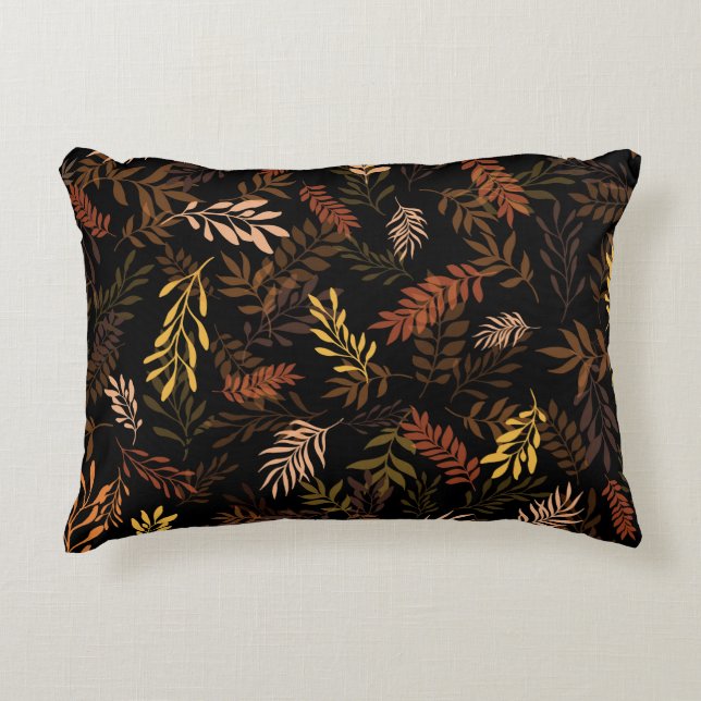 Floral seamless pattern with leaves. Seamless patt Decorative Cushion (Front)
