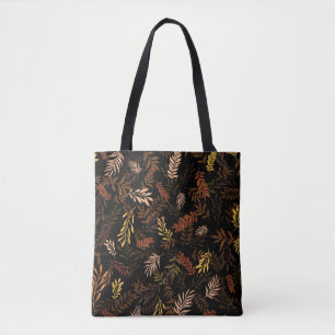 Floral seamless pattern with leaves. Seamless patt Tote Bag