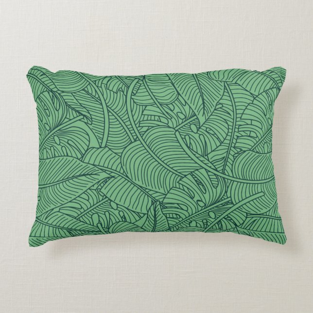 Floral seamless pattern with leaves. tropical back decorative cushion (Front)