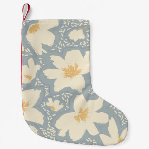 Floral seamless pattern with lines and abstract ha small christmas stocking