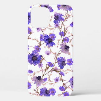 Floral seamless pattern with marigold flowers iPhone 12 case