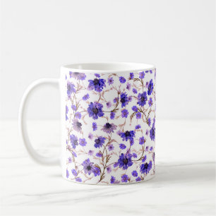 Floral seamless pattern with marigold flowers coffee mug