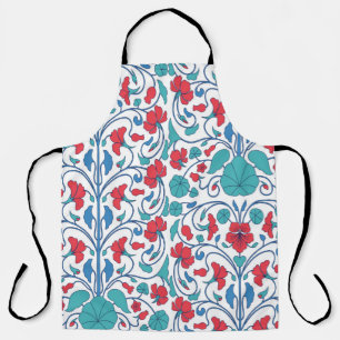 Floral seamless pattern with nasturtium flowers. A Apron