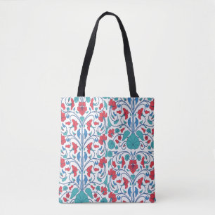 Floral seamless pattern with nasturtium flowers. A Tote Bag