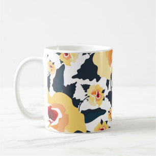 Floral seamless pattern with roses. seamless texti coffee mug