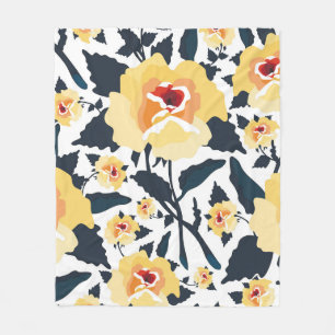 Floral seamless pattern with roses. seamless texti fleece blanket