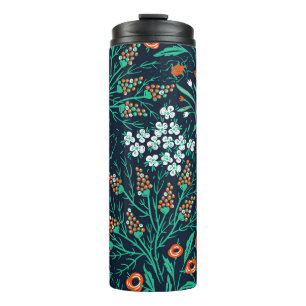 floral seamless pattern with summer blooms and co thermal tumbler