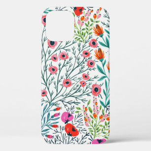  floral seamless pattern with summer bloomsfloral, iPhone 12 case