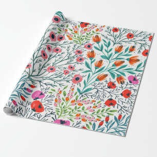 floral seamless pattern with summer bloomsfloral, wrapping paper