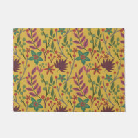 Floral seamless pattern yellow flowers and leaves