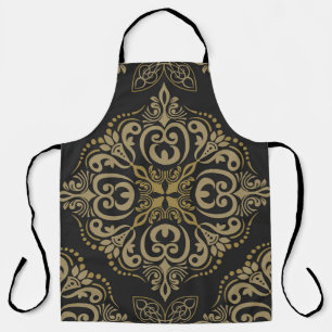 Floral seamless, vintage, botanical design. apron