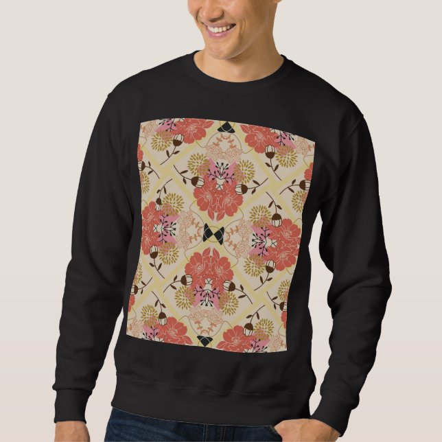 Floral seamless vintage pattern design. sweatshirt (Front)
