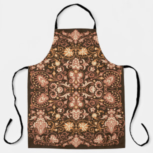 Floral seamless vintage tropical pattern backgroun apron