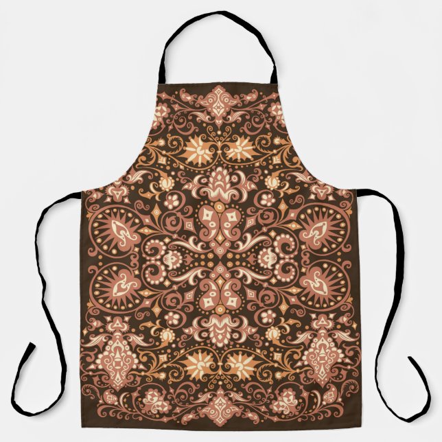 Floral seamless vintage tropical pattern backgroun apron (Front)