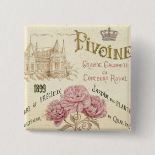 Floral Seed Packet 15 Cm Square Badge