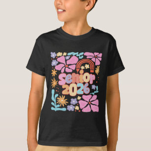 Floral Senior 2026 Coquette Bow Cl Of 2026 Graduat T-Shirt