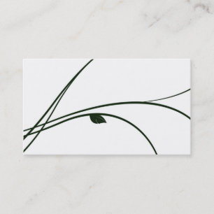 Floral Series - 02 - White/Green Business Card