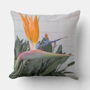 Floral Series Throw Pillow — Bird of Paradise