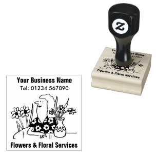 Floral Services, Florist Flower Shop Rubber Stamp