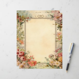 Floral Shabby Chic Junk Journal Vintage Paper