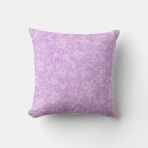 Floral Shabby Chic Purple Rose Flower Pattern Cushion