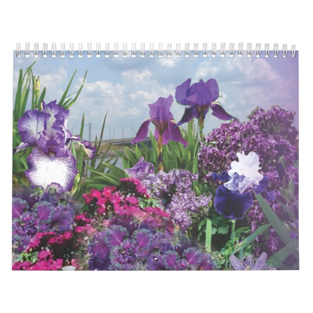 floral shades of purple flowers calendar (Cover)