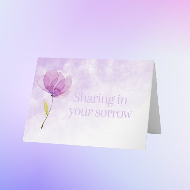 Floral Sharing Your Sorrow Sympathy Condolence Card (Creator Uploaded)