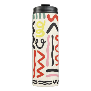 Floral Shawl: Square Paisley Ornament Thermal Tumbler