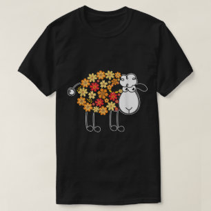 Floral Sheep Cute Spring Design T-Shirt