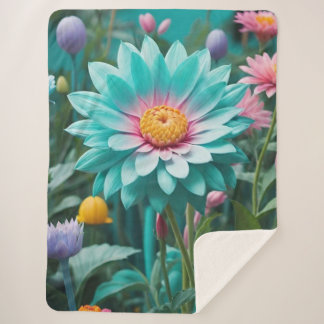 Floral Sherpa Blanket 